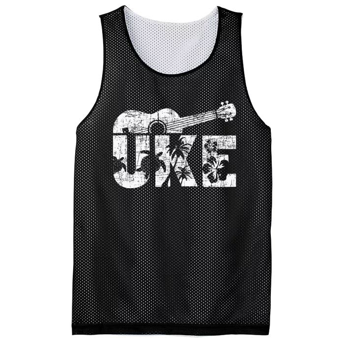 Uke Ukulele Player Ukulelist Music Guitarist Mesh Reversible Basketball Jersey Tank