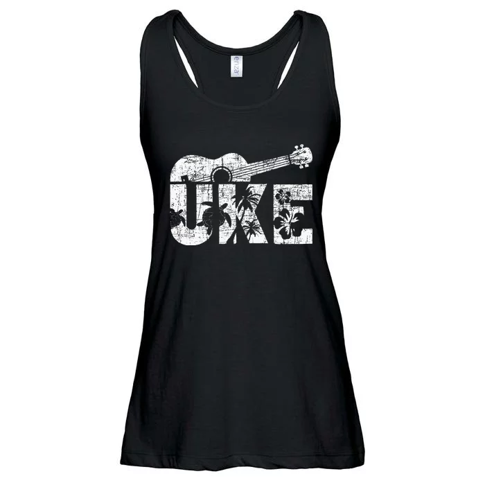 Uke Ukulele Player Ukulelist Music Guitarist Ladies Essential Flowy Tank