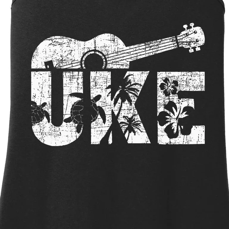 Uke Ukulele Player Ukulelist Music Guitarist Ladies Essential Tank