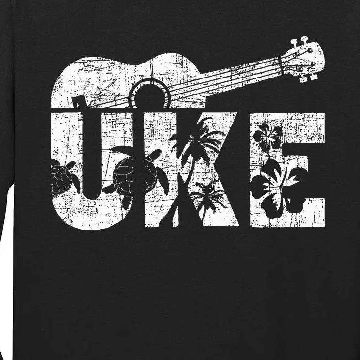 Uke Ukulele Player Ukulelist Music Guitarist Tall Long Sleeve T-Shirt