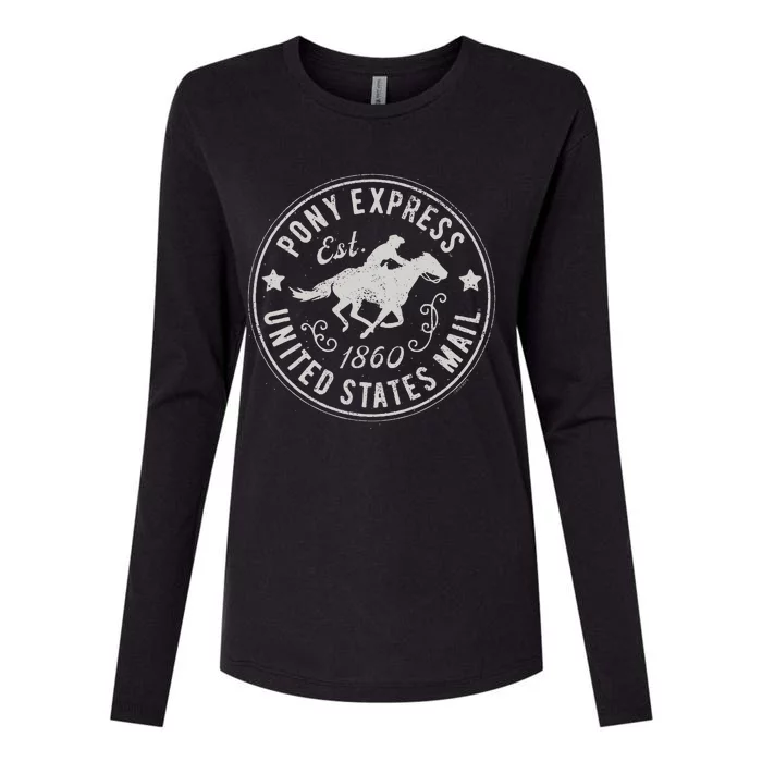 Usps Usps Pony Express Womens Cotton Relaxed Long Sleeve T-Shirt