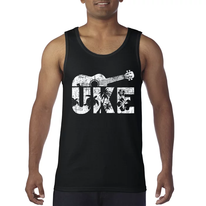 Uke Ukulele Player Ukulelist Music Guitarist Tank Top