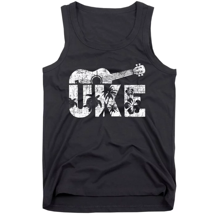 Uke Ukulele Player Ukulelist Music Guitarist Tank Top