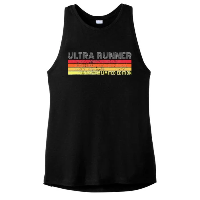 Ultramarathon Ultra Running Retro Marathon Ultra Runner Ladies Tri-Blend Wicking Tank