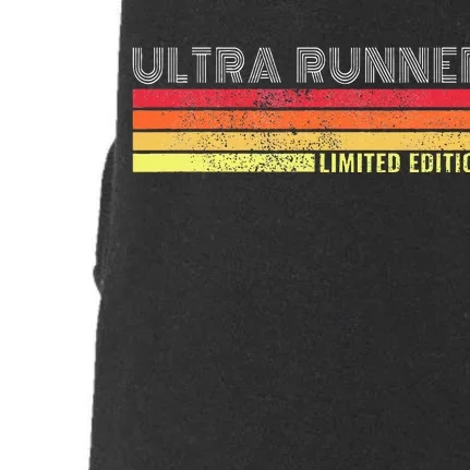 Ultramarathon Ultra Running Retro Marathon Ultra Runner Doggie 3-End Fleece Hoodie