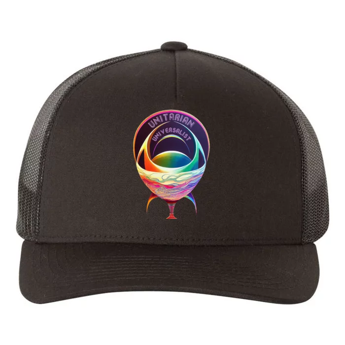 Unitarian Universalist Rainbow Uu Chalice Yupoong Adult 5-Panel Trucker Hat