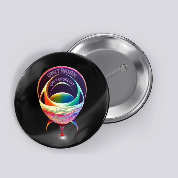 Unitarian Universalist Rainbow Uu Chalice Button