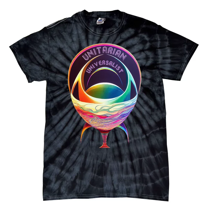 Unitarian Universalist Rainbow Uu Chalice Tie-Dye T-Shirt