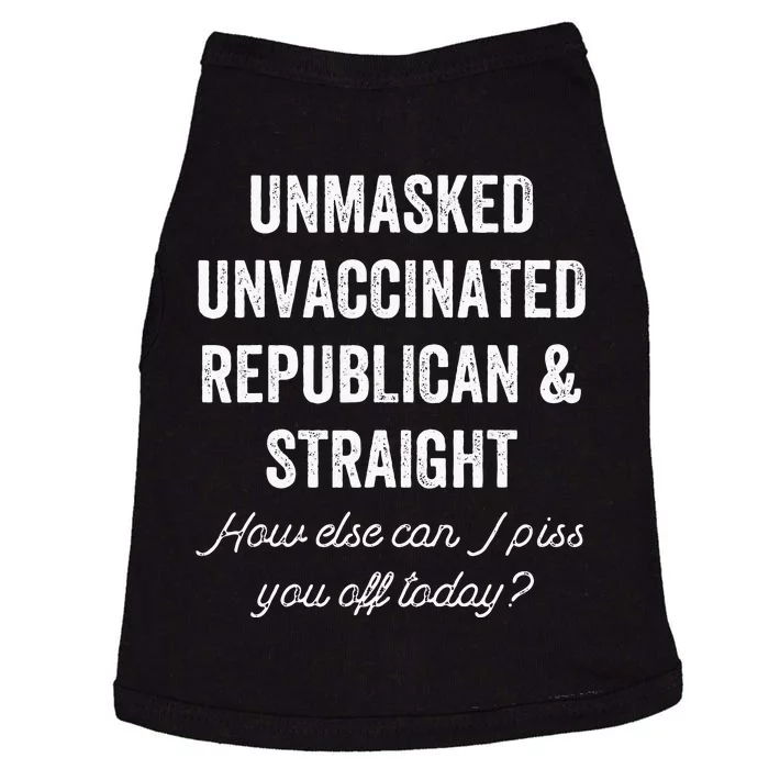 Unmask Unvaccinated Republican & Straight Anti Vax Freedom Doggie Tank