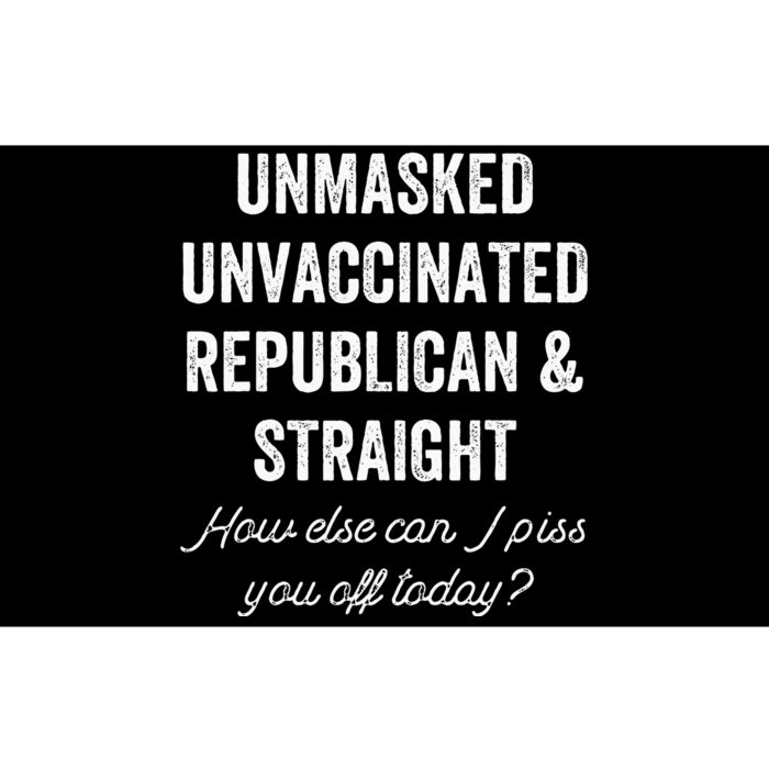 Unmask Unvaccinated Republican & Straight Anti Vax Freedom Bumper Sticker