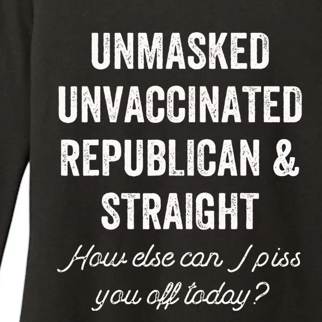 Unmask Unvaccinated Republican & Straight Anti Vax Freedom Womens CVC Long Sleeve Shirt