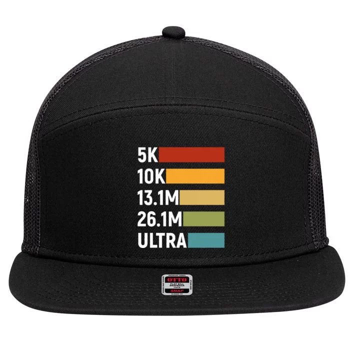 Ultramarathon Ultra Running Ultra Marathon Runner 7 Panel Mesh Trucker Snapback Hat