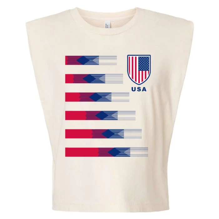 USA Soccer American Team Jersey Garment-Dyed Women's Muscle Tee