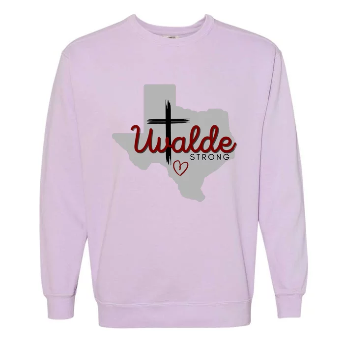 Uvalde Uvalde Strong Pray For Uvalde Garment-Dyed Sweatshirt