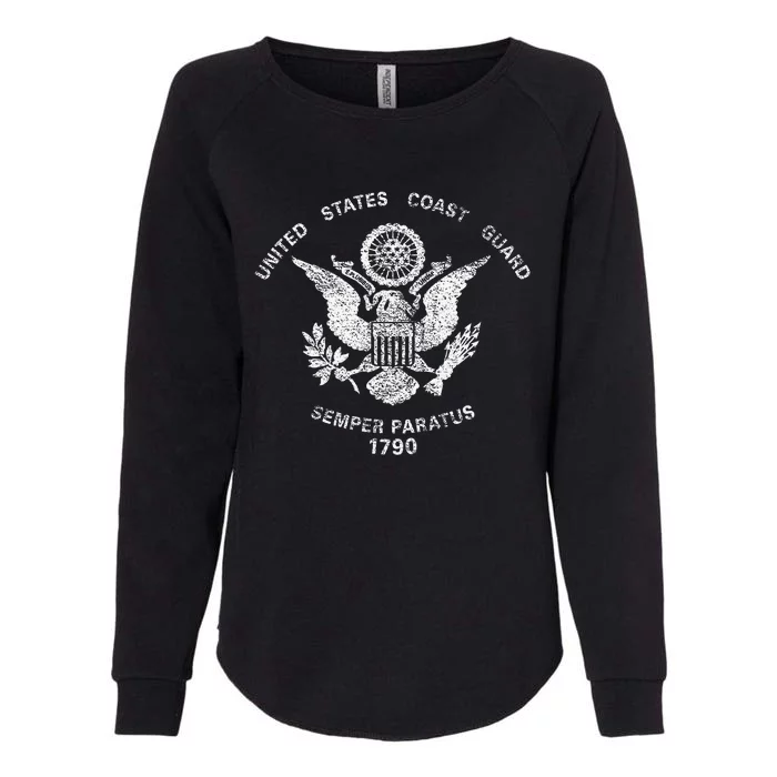 Us United States Coast Guard Uscg Eagle Flag Womens California Wash Sweatshirt