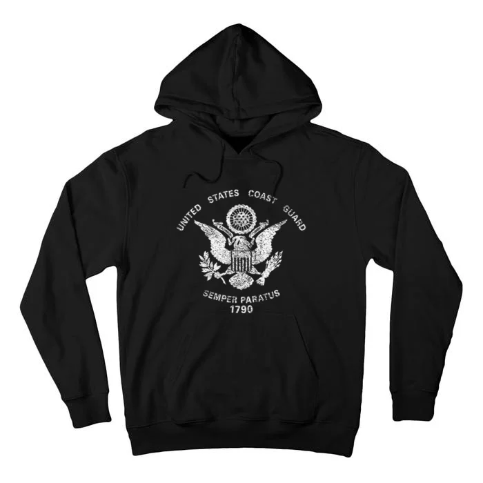 Us United States Coast Guard Uscg Eagle Flag Tall Hoodie