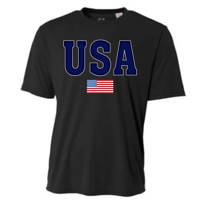 Usa United States Flag Gift Cooling Performance Crew T-Shirt