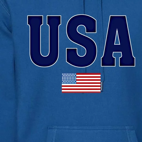 Usa United States Flag Gift Premium Hoodie