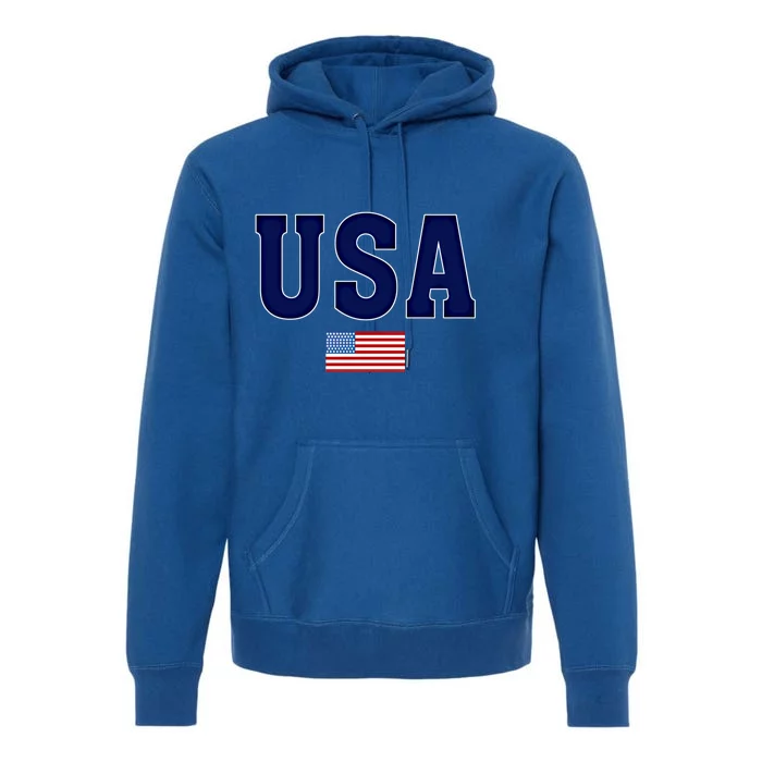 Usa United States Flag Gift Premium Hoodie