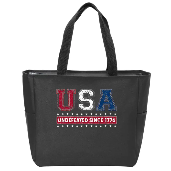 Usa Undefeated Since 1776 Zip Tote Bag