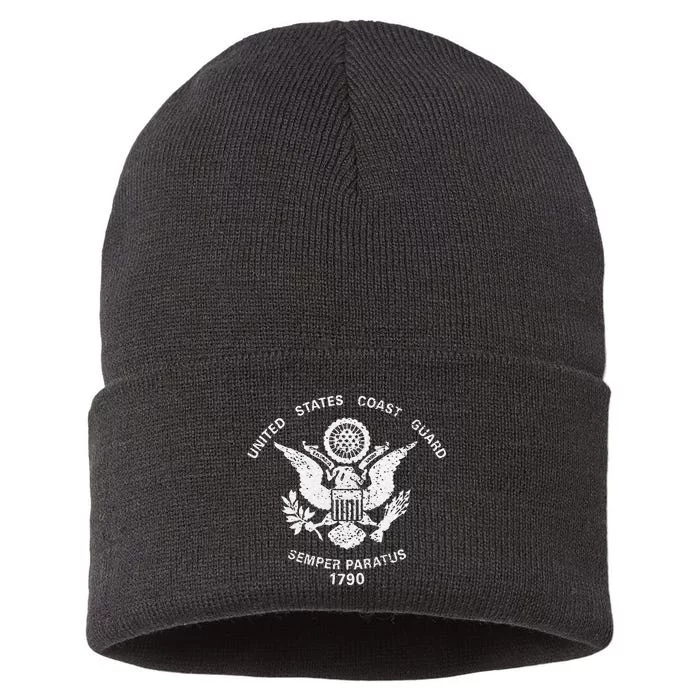 Us United States Coast Guard Uscg Eagle Flag Sustainable Knit Beanie