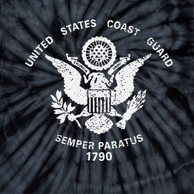 Us United States Coast Guard Uscg Eagle Flag Tie-Dye T-Shirt