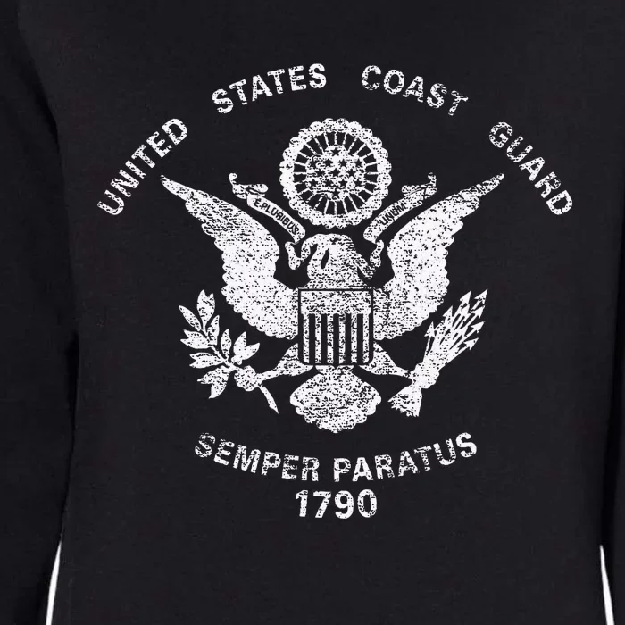 Us United States Coast Guard Uscg Eagle Flag Womens California Wash Sweatshirt