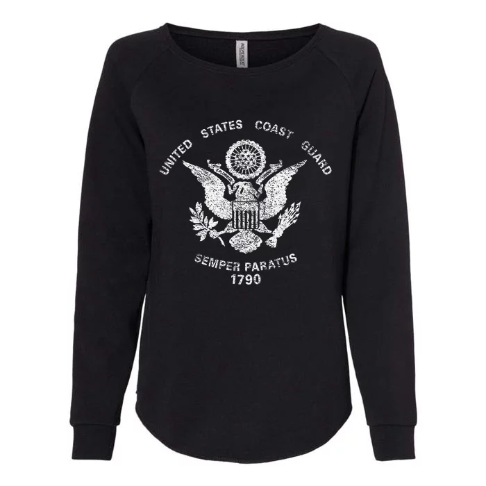 Us United States Coast Guard Uscg Eagle Flag Womens California Wash Sweatshirt