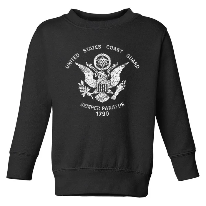 Us United States Coast Guard Uscg Eagle Flag Toddler Sweatshirt