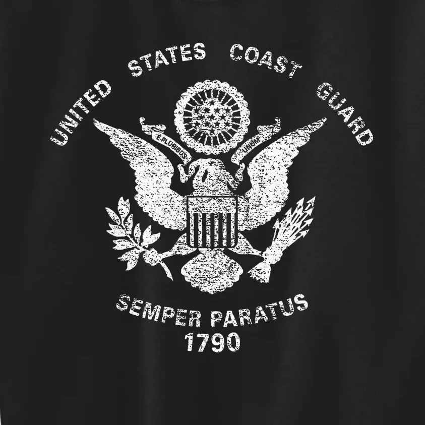 Us United States Coast Guard Uscg Eagle Flag Kids Sweatshirt