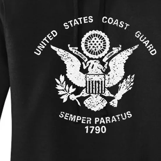 Us United States Coast Guard Uscg Eagle Flag Women's Pullover Hoodie