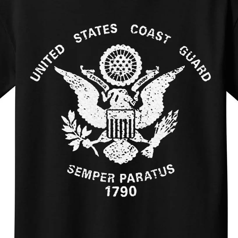 Us United States Coast Guard Uscg Eagle Flag Kids T-Shirt