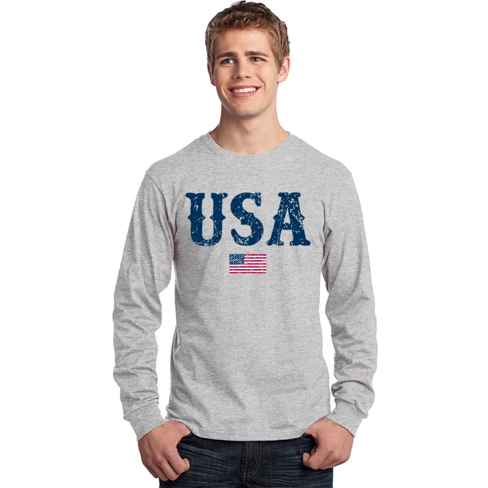 Usa United States Of America American Flag July 4th Long Sleeve Shirt