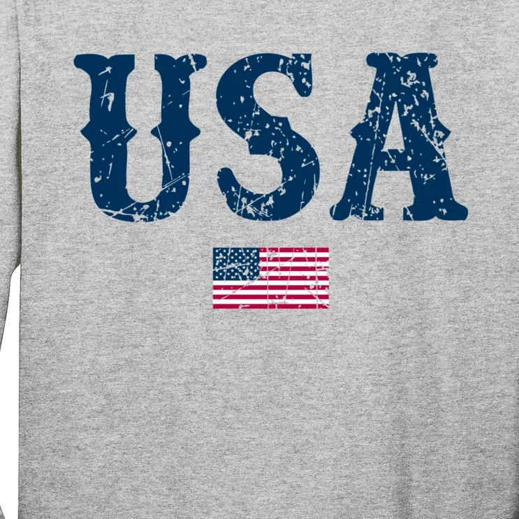 Usa United States Of America American Flag July 4th Long Sleeve Shirt