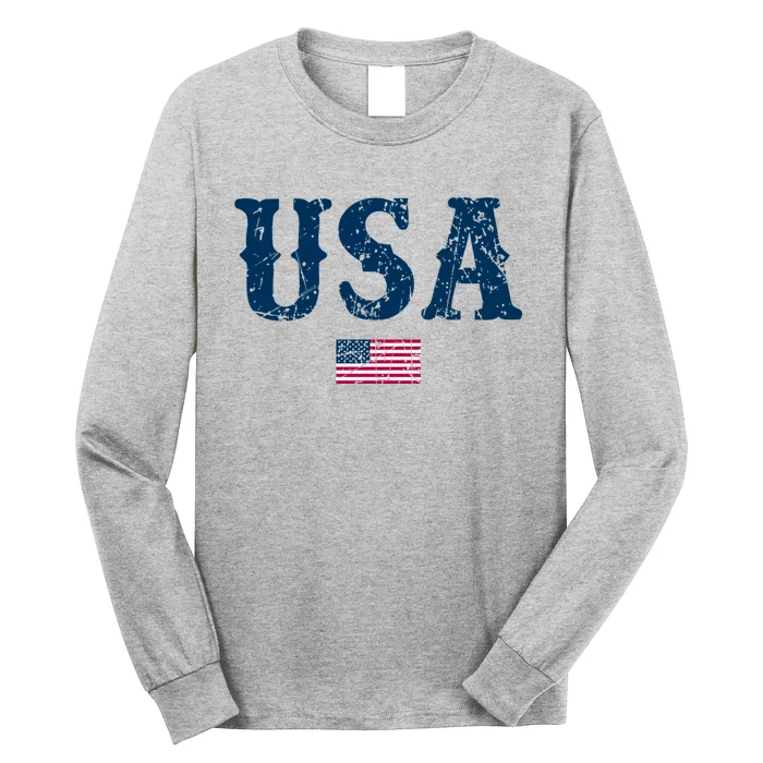 Usa United States Of America American Flag July 4th Long Sleeve Shirt