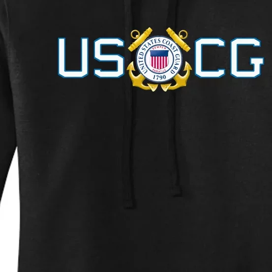 US UNITED STATES COAST GUARD USCG ANCHOR EMBLEM SEAL LOGO Women's Pullover Hoodie