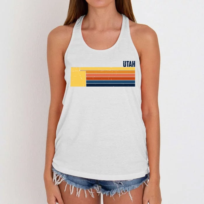 Retro Vintage Utah Women's Knotted Racerback Tank