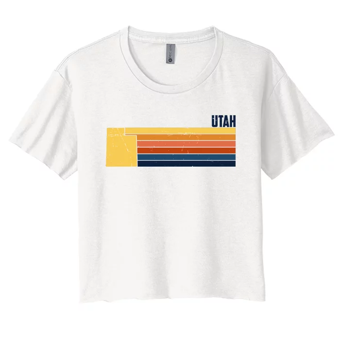 Retro Vintage Utah Women's Crop Top Tee