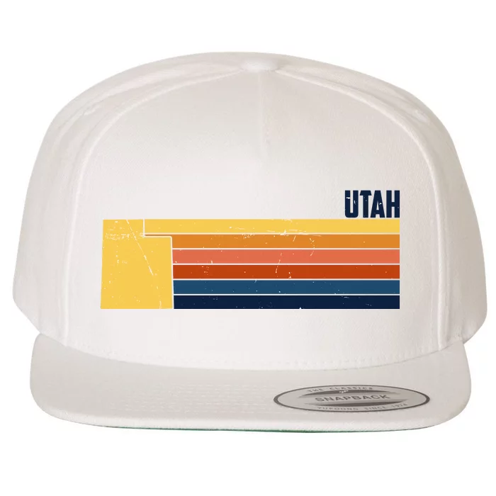 Retro Vintage Utah Wool Snapback Cap