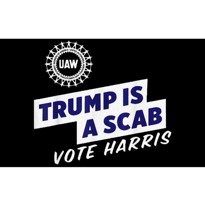 Uaw Union Trump Is A Scab Vote Kamala Harris Funny Uaw Red Bumper Sticker