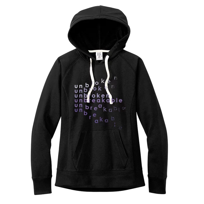 Unbroken Unbreakable Unbreakable Warrior Collection (Ltd) Great Gift Women's Fleece Hoodie