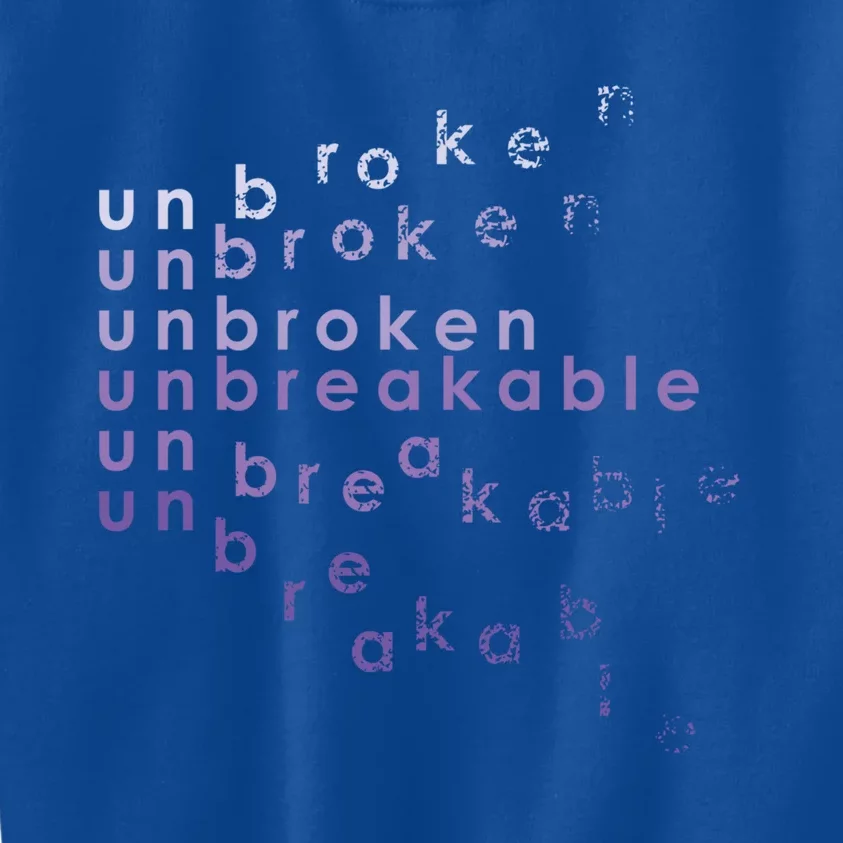 Unbroken Unbreakable Unbreakable Warrior Collection (Ltd) Great Gift Kids Sweatshirt