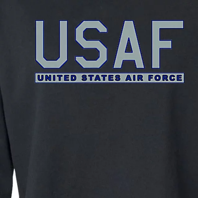 Usaf Us United States Cropped Pullover Crew