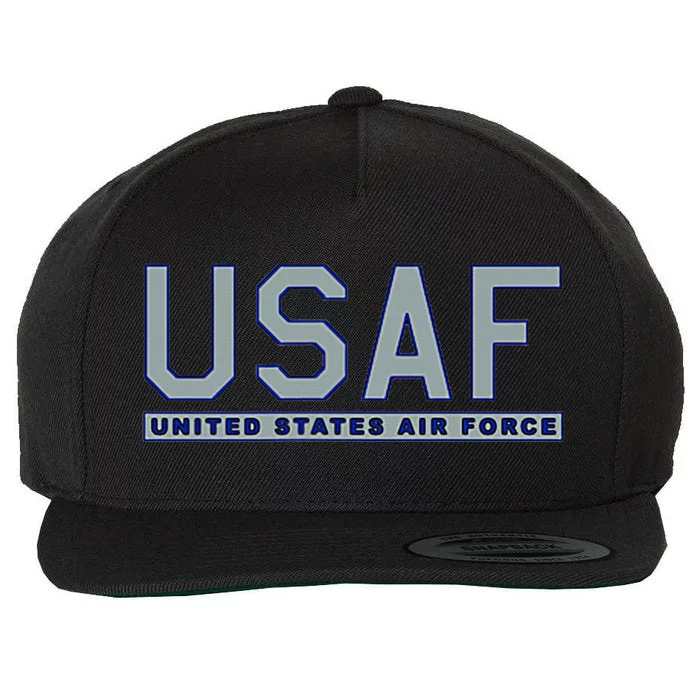 Usaf Us United States Wool Snapback Cap