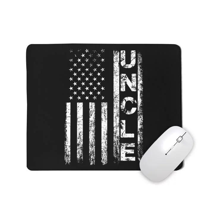 Uncle Vintage American Flag FatherS Day 4th Of July Uncle Mousepad