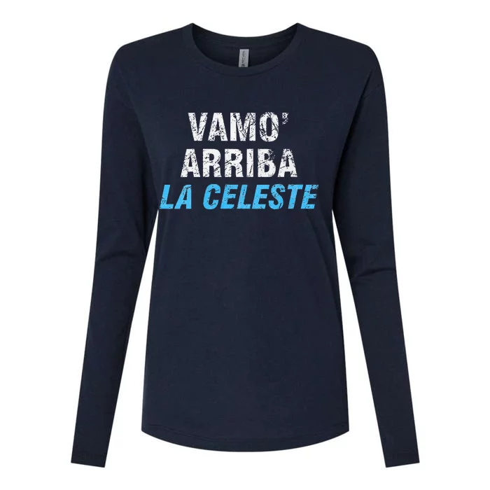 Uruguay Vamos Arriba La Celeste Womens Cotton Relaxed Long Sleeve T-Shirt