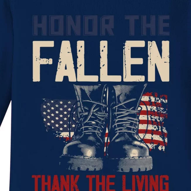 Usa Veterans Day Memorial Day Honor The Fallen Cool Gift Baby Long Sleeve Bodysuit