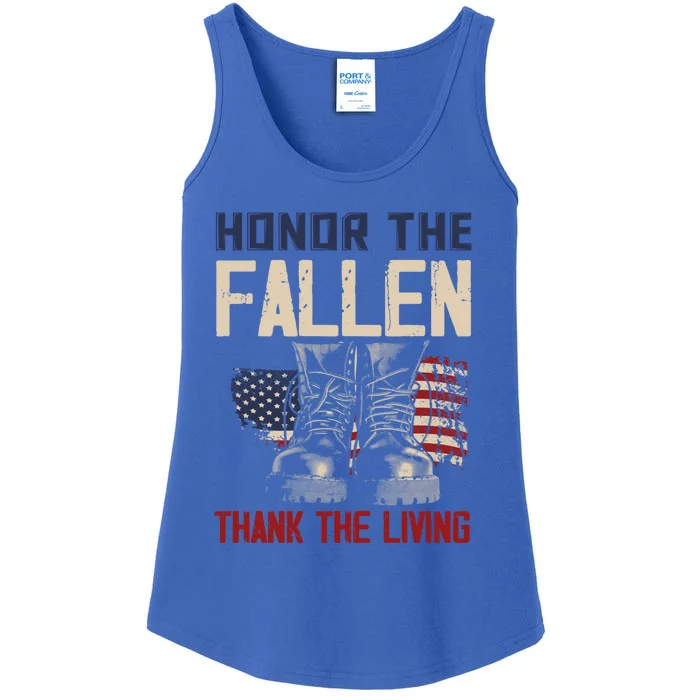 Usa Veterans Day Memorial Day Honor The Fallen Gift Ladies Essential Tank