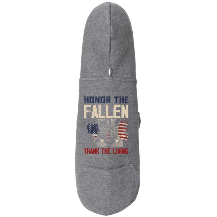 Usa Veterans Day Memorial Day Honor The Fallen Gift Doggie 3-End Fleece Hoodie