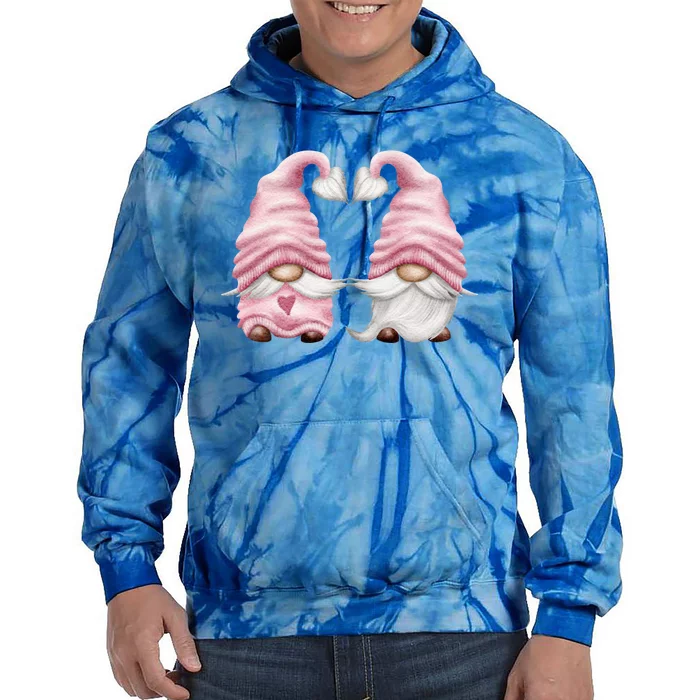 Unique Valentines Day Gnome Aesthetic Gift Cute Love Gift Tie Dye Hoodie